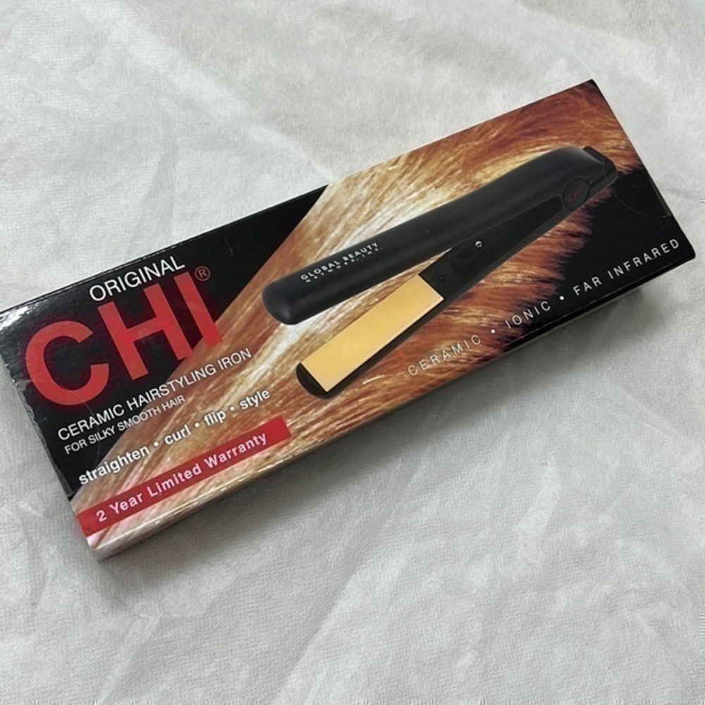 NIB CHI Original 1" Ceramic Hairstyling Straighten Curl Flip Style Iron New H001